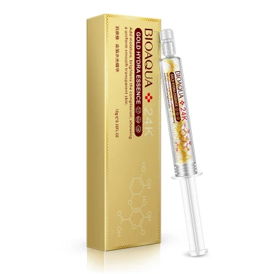 OEM Bioaqua Feuchtigkeitsspendende Hyaluronsäure-Essenz 24K Gold-Hautpflege